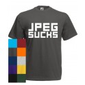 Camiseta JPEG sucks púrpura